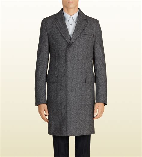 gucci grey jacket|men's gucci overcoat.